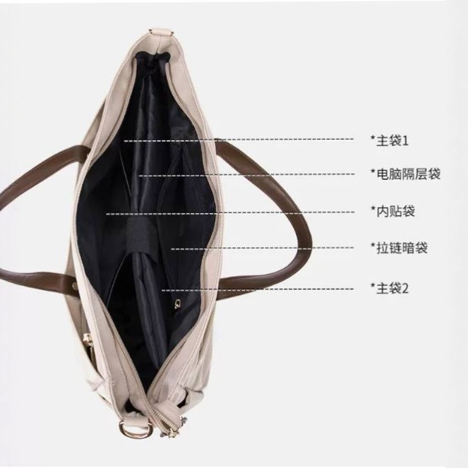 16寸电脑包公文包男士通勤手提包大容量防撞托特加厚牛津布单肩包,淘宝优惠券,粉丝福利购,淘宝优惠卷