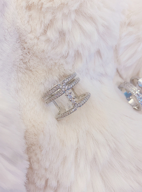 戒指指环微镶锆石小众女