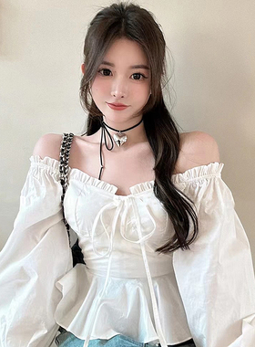 黑绳蝴蝶结系带金属大爱心项链女