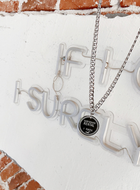 欧美小众设计感街拍情侣钛钢项链