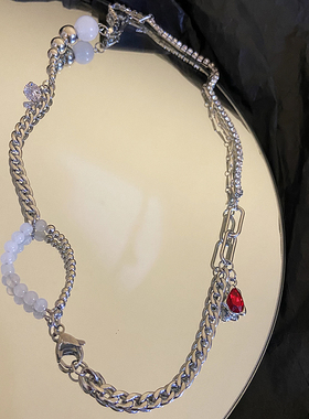 网红简约中性小众高级感毛衣链