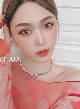 多层珍珠链条拼接流苏女ins小众