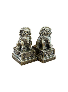 狮子摆件一对镇宅神兽小狮子