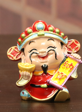 财神公仔可爱车载摆件