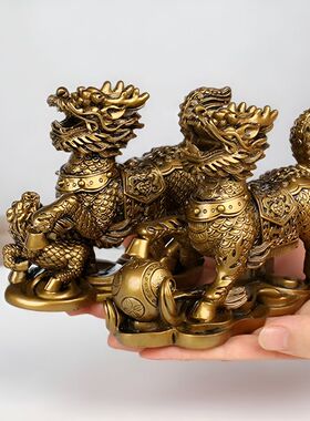 护宝麒麟摆件卧室装饰品摆设