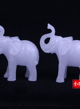 大象摆件客厅白玉招财