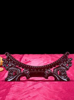 普洱茶饼架托实木折叠架盘架摆件架照片架装饰盘瓷盘子支架展示架