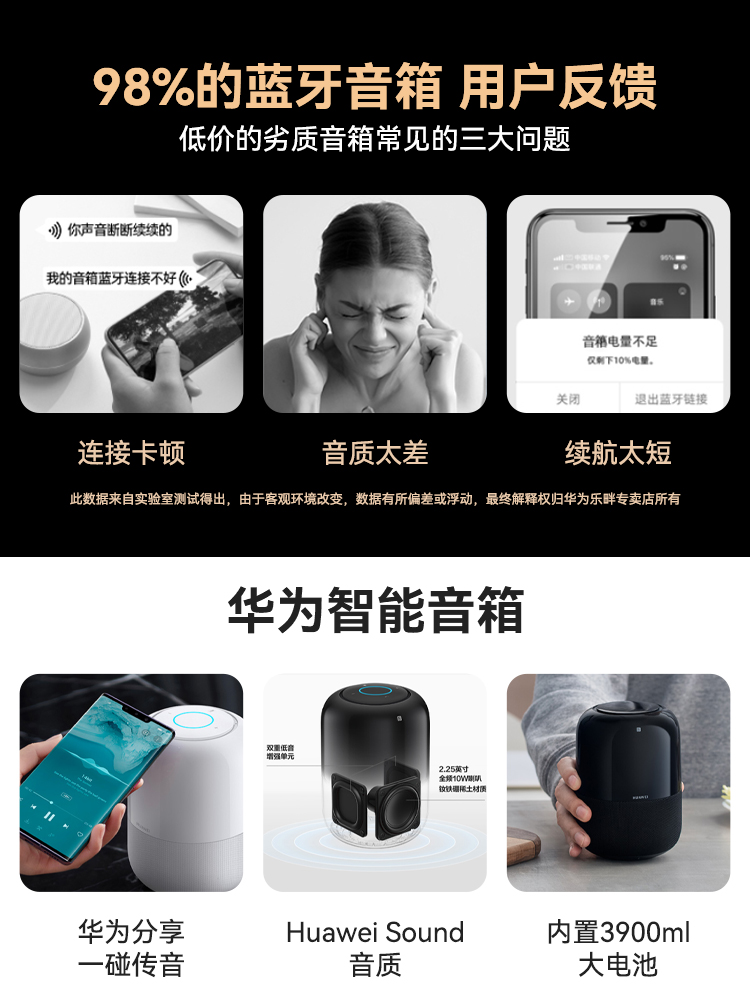 Huawei/华为 AI音箱 2华为蓝牙音箱智能音响家用高音质低音炮无线 - 图1