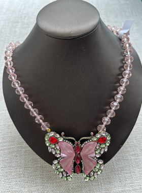 复古风双吊坠百搭短项链轻奢高级感气质大气金色项链2025新款饰品