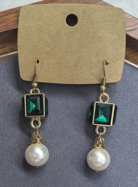 中古vintage重工虎眼石椭圆小众宫廷风手链项链套装超值爆款