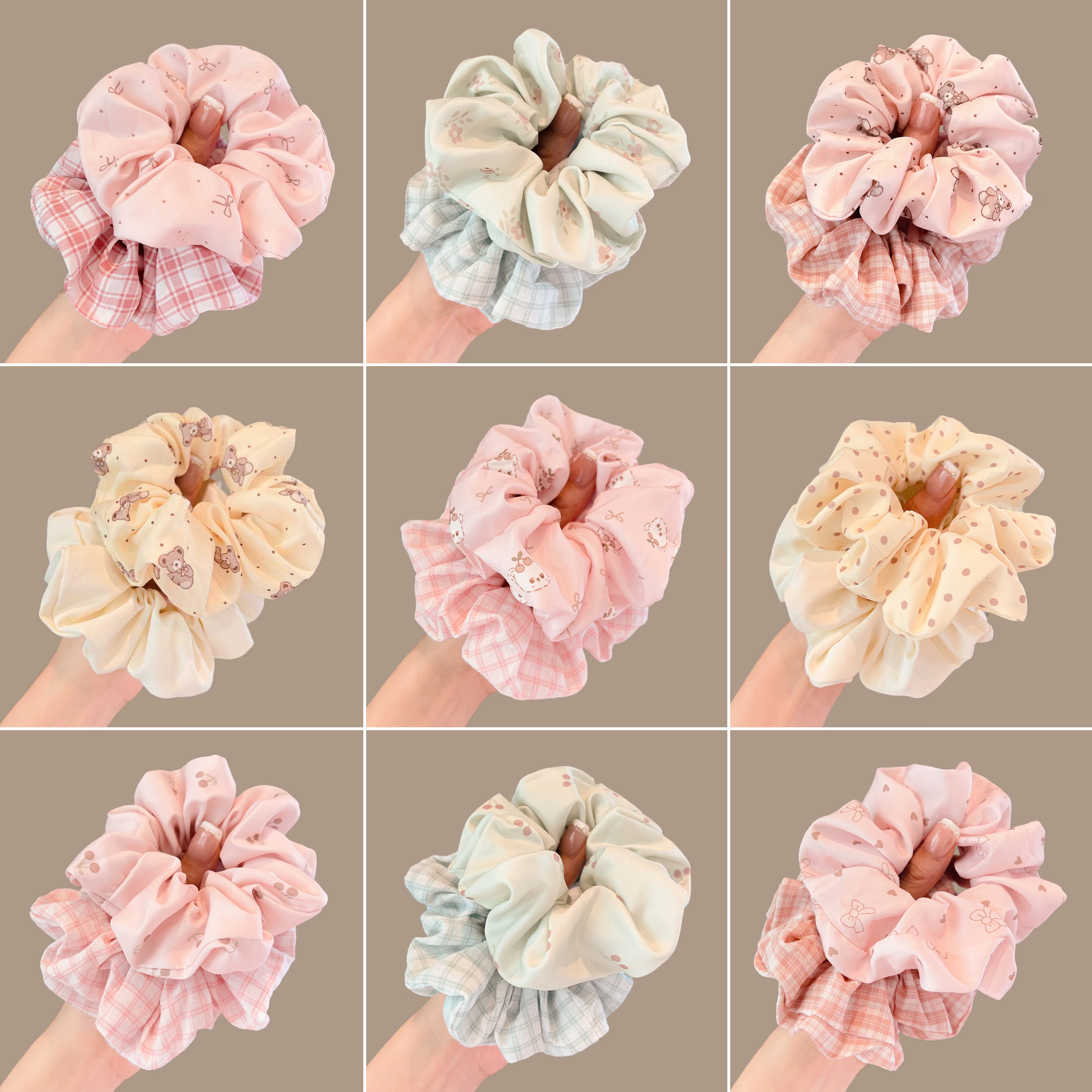 儿童碎花大肠发圈清新女童皮筋宝宝甜美高弹力发饰扎头发头花头饰,淘宝优惠券,粉丝福利购,淘宝优惠卷