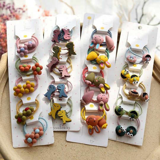 儿童皮筋不伤发弹性好宝宝头绳高质量扎头发发绳公主可爱头饰头花