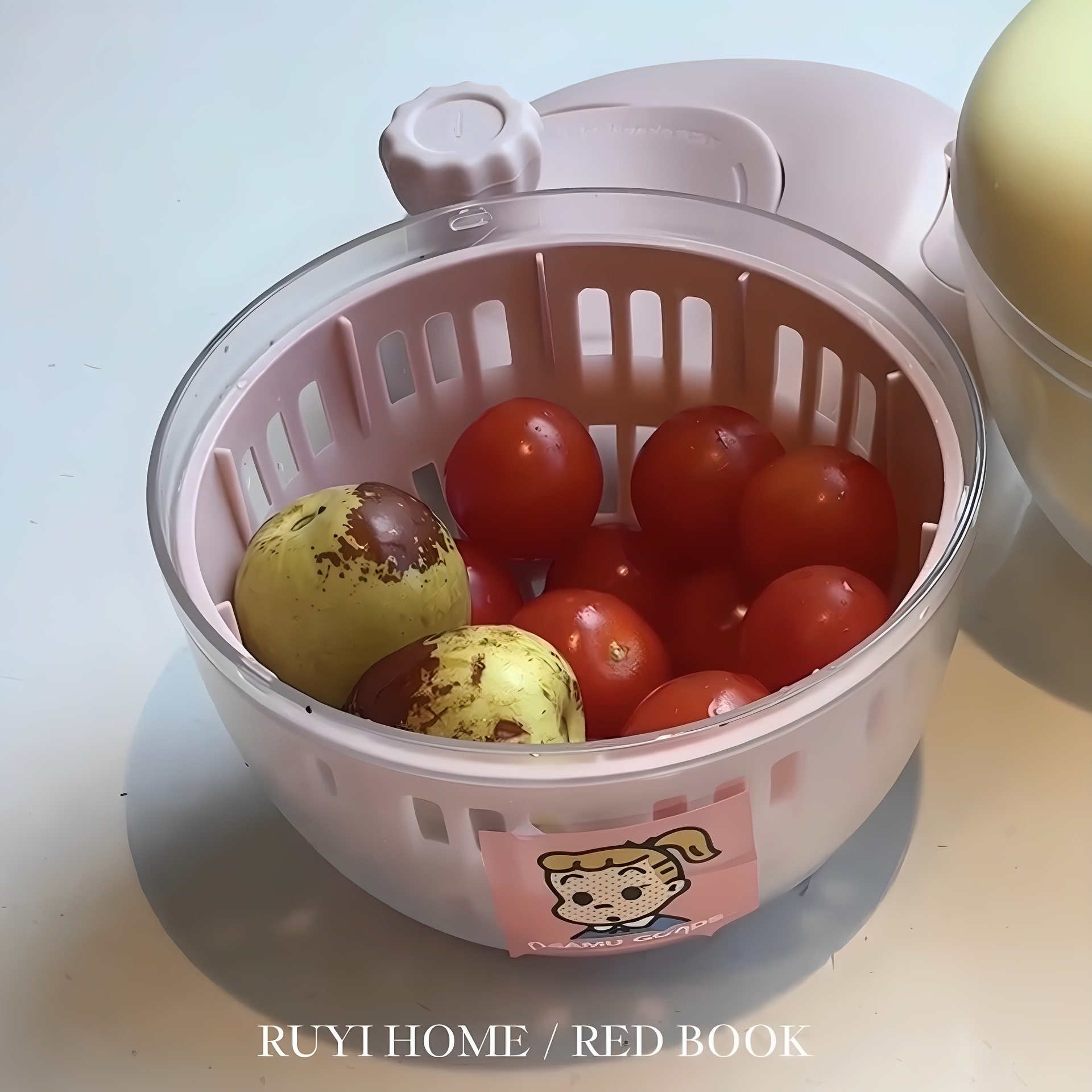 原田治蔬菜沥水篮脱水器家用多功能洗水果神器创意手动沙拉甩水器,淘宝优惠券,粉丝福利购,淘宝优惠卷