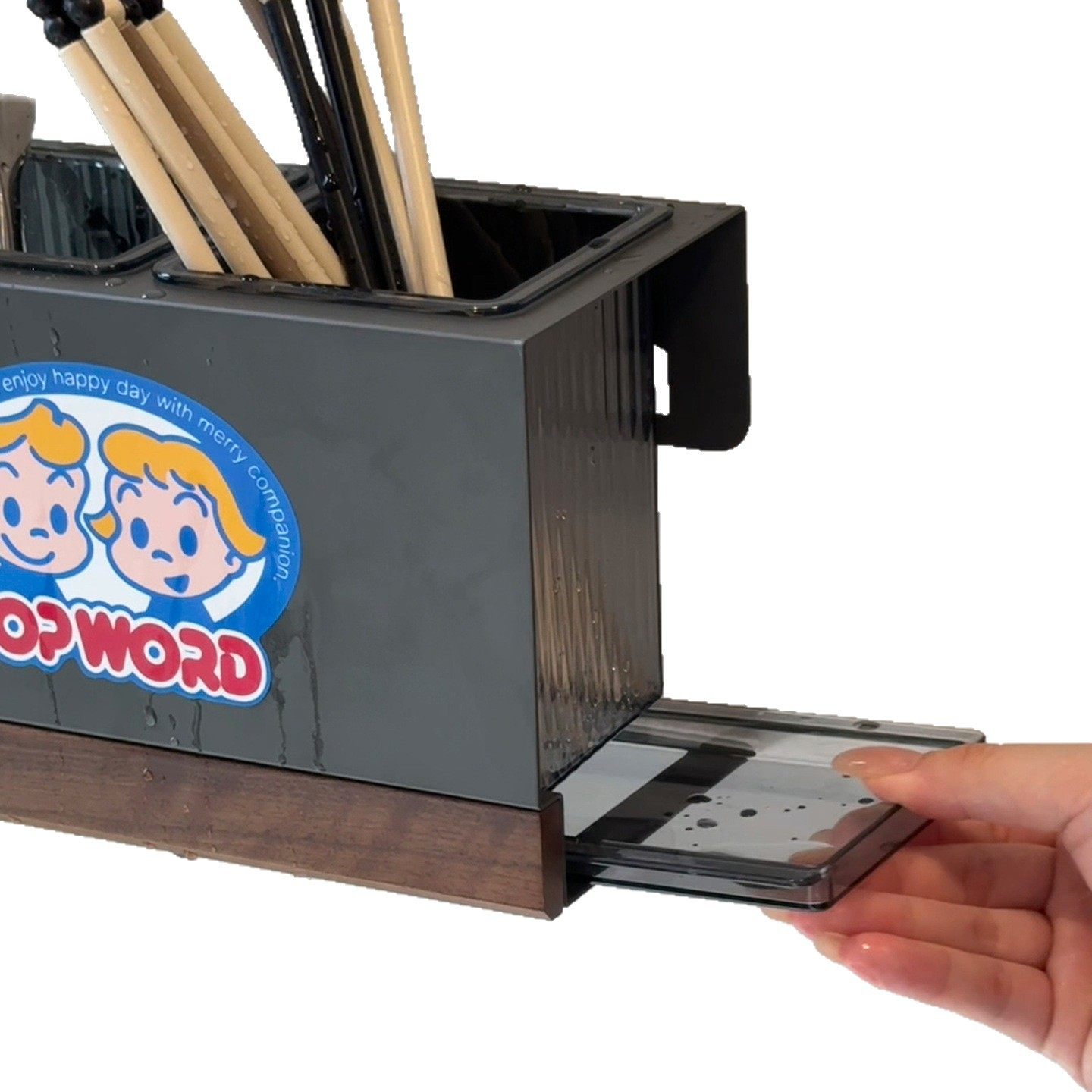 筷子收纳盒筷子筒壁挂式筷笼勺子收纳盒免打孔壁挂式沥水防霉筷笼,淘宝优惠券,粉丝福利购,淘宝优惠卷