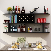 Minimalist wine cabinet wall-mounted dining room Fillet Wine Rack Wall Deco shelf Living room Table Wall Hanging cupboard stand