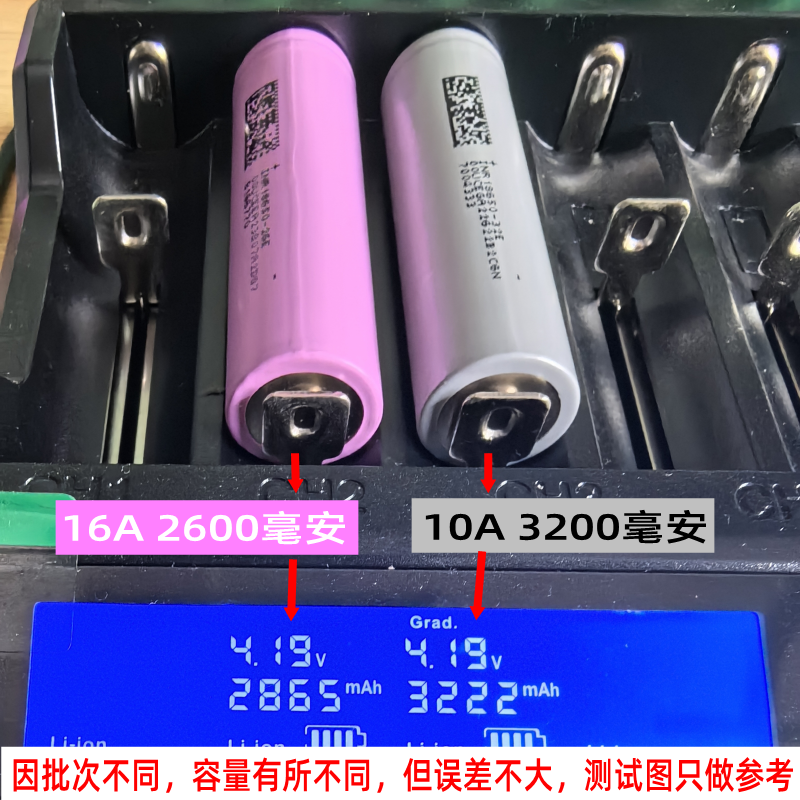 18650锂电池3.7V 3400毫安大容量可充电器4.2V强光手电小风扇头灯