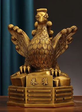 纯铜四大神兽摆件青龙白虎朱雀玄武客厅家居装饰工艺品大号四方