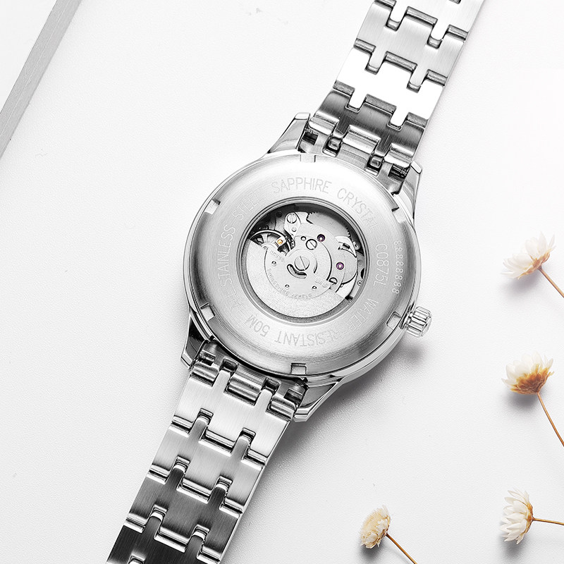 罗西尼官方新款双日历背透情侣表 罗西尼茵达美国产腕表