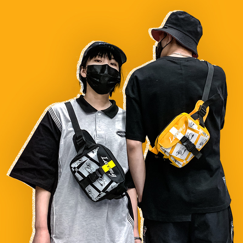 墨西卡小鲨鱼涂鸦腰包多用斜挎包 墨西卡女士包袋