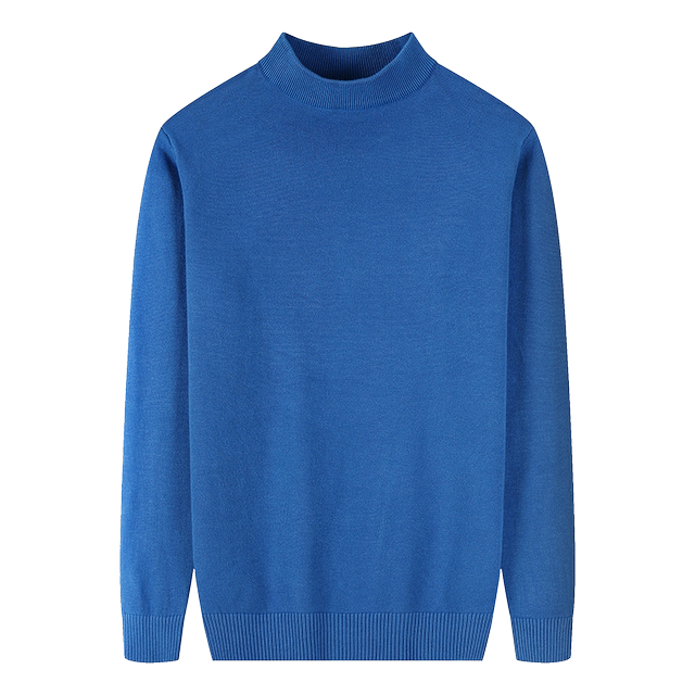Half turtleneck cashmere sweater men's loose middle collar wool