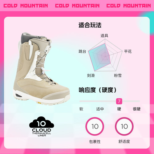 冷山NITRO滑雪鞋BIANCA单板雪鞋全能单板鞋刻滑滑雪鞋女2526新款 - 图0