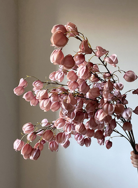 手工DIY粉色永生仿真花束摆件