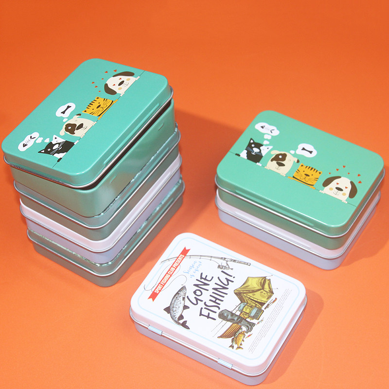 创意数码配件收纳盒长方形U盘U盾耳机数据线整理包便携马口铁盒子