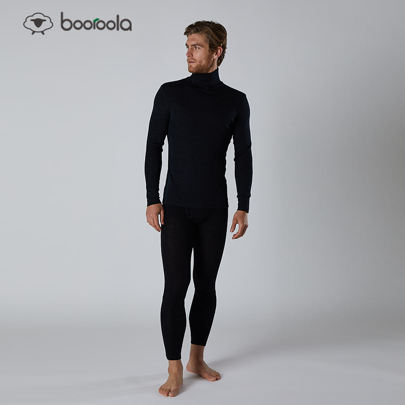 BOOROOLA16.5μm美利奴羊毛保暖打底裤男180GSM滑雪内衣户外训练,淘宝优惠券,粉丝福利购,淘宝优惠卷