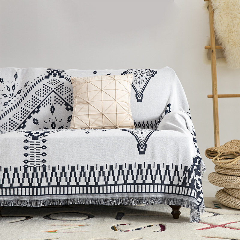 外贸北欧风民宿酒店沙发防尘保护罩套休闲毯沙发巾毯子地毯床盖,淘宝优惠券,粉丝福利购,淘宝优惠卷