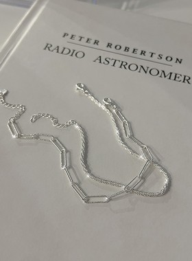 冷淡风简约手链女小众设计感银色波光粼粼2024年新款闺蜜学生手饰