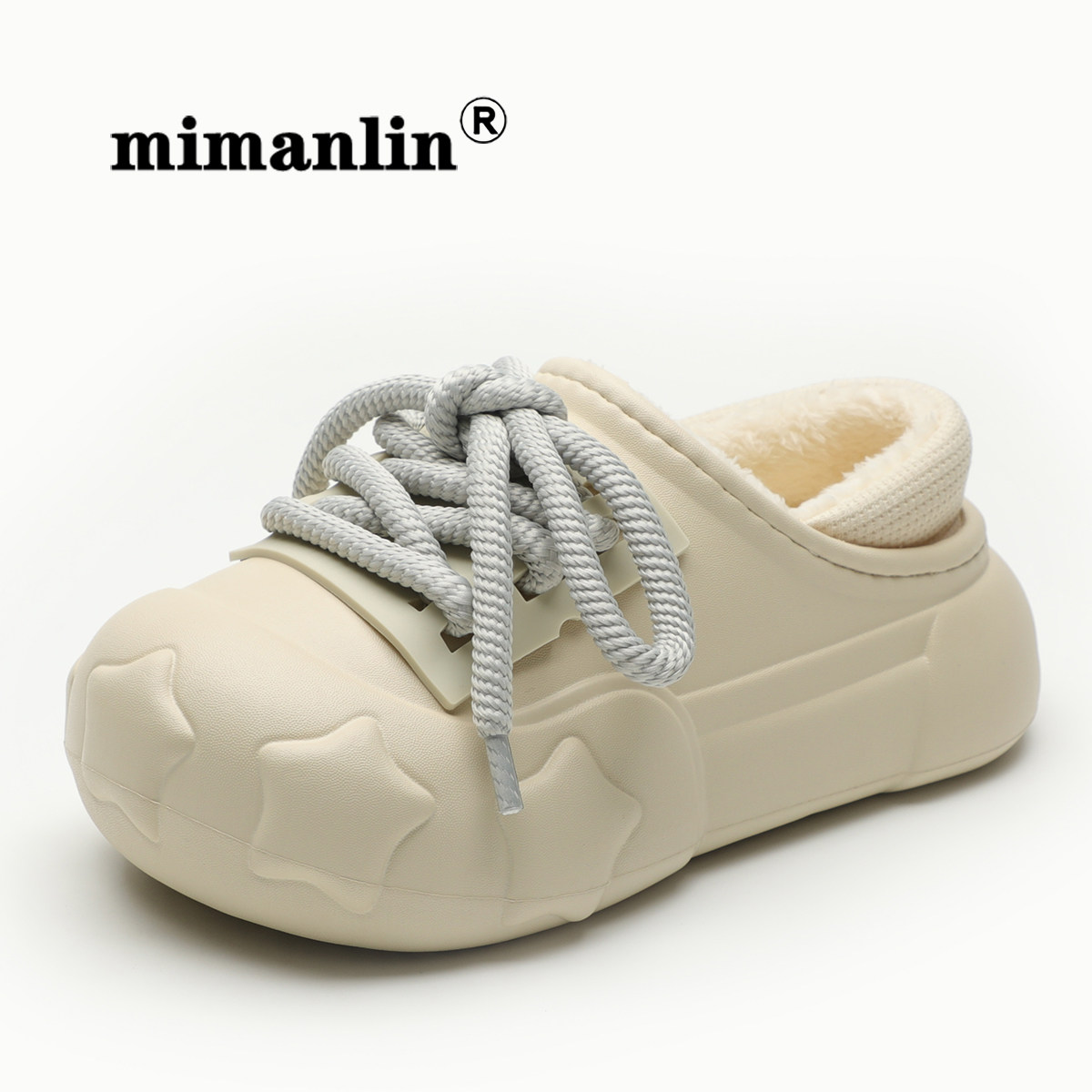 情侣大头鞋男女秋冬季加绒保暖时尚网红绑带潮牌棉鞋包跟防水棉拖,淘宝优惠券,粉丝福利购,淘宝优惠卷