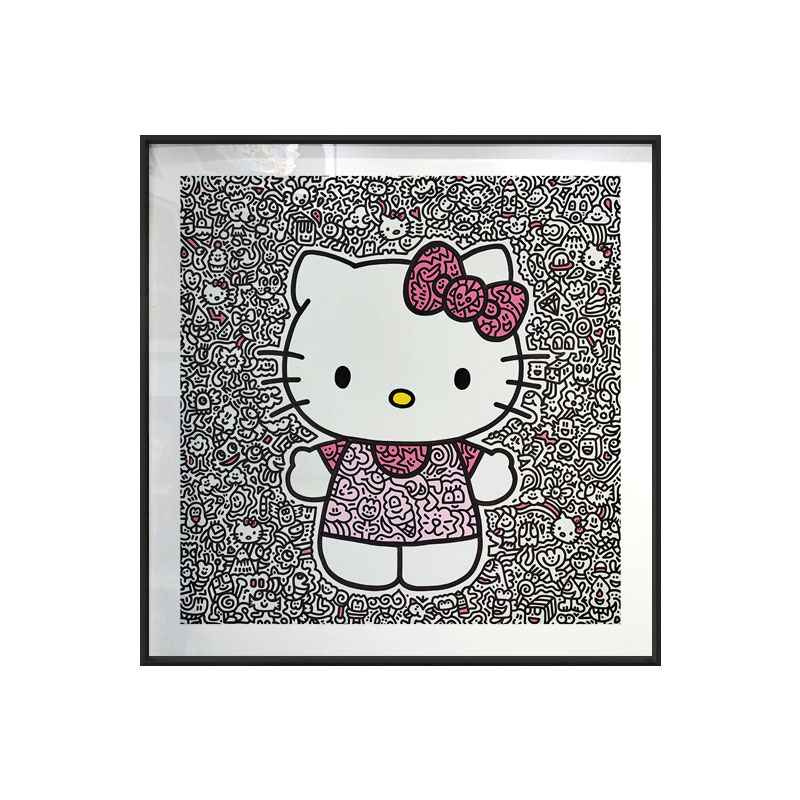 英国涂鸦艺术家Mr.Doodle潮流装饰画Hello Kitty卡通动漫版画 - 图3