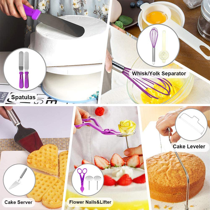 Cake Turntable Decorating Set mould Baking Nozzle Piping Bag-图2