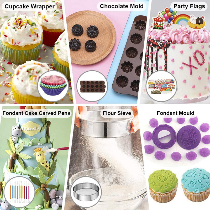 Cake Turntable Decorating Set mould Baking Nozzle Piping Bag-图1