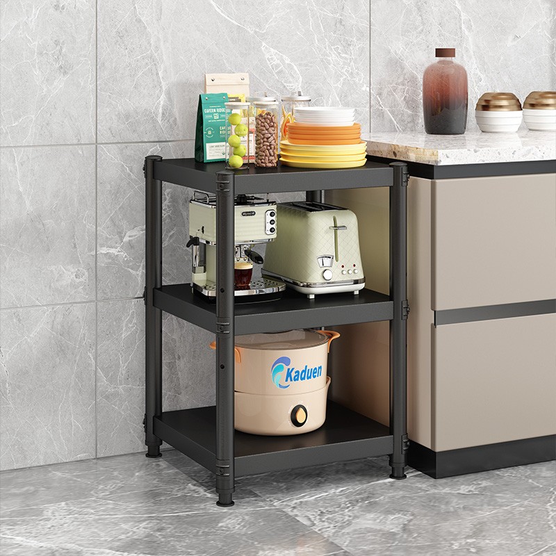 黑色厨房置物架碳钢烤漆50x40x30宽35x45x60收纳架落地多层烤箱架,淘宝优惠券,粉丝福利购,淘宝优惠卷