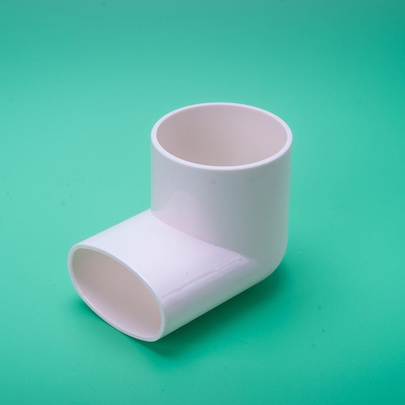 PVC扁管配件50系列厨房阳台卫生间扁型管件圆转扁配件65系列管件 - 图2