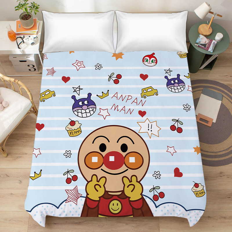 儿童面包超人卡通磨毛床单可爱饼干学生寝室居家卧室单人被单,淘宝优惠券,粉丝福利购,淘宝优惠卷