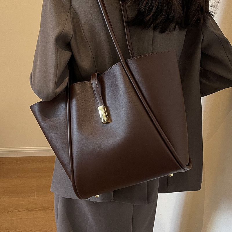 复古时尚大容量包包女2025新款秋冬通勤子母托特包休闲百搭单肩包,淘宝优惠券,粉丝福利购,淘宝优惠卷