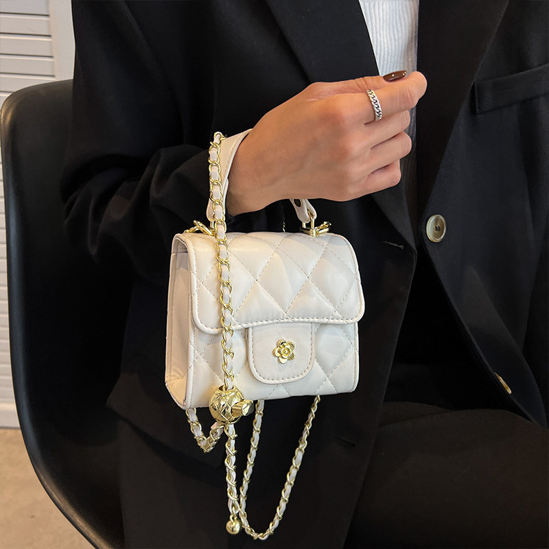 菱格链条迷你包包女春夏2025新款高级感小众手提小方包时尚斜挎包,淘宝优惠券,粉丝福利购,淘宝优惠卷