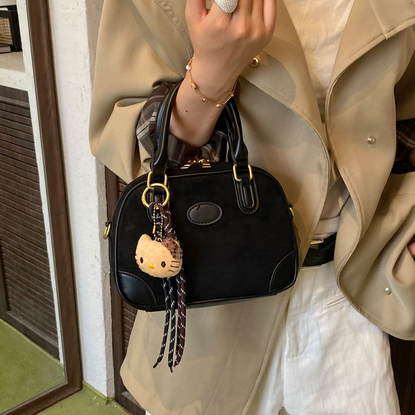 小众设计韩版ins2025秋冬麂皮绒百搭新款女式精致洋气手提单肩包,淘宝优惠券,粉丝福利购,淘宝优惠卷