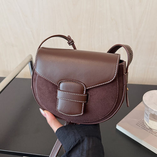 高级质感斜跨马鞍包2025女秋冬新款时尚潮韩国ins百搭精致单肩包 - 图2