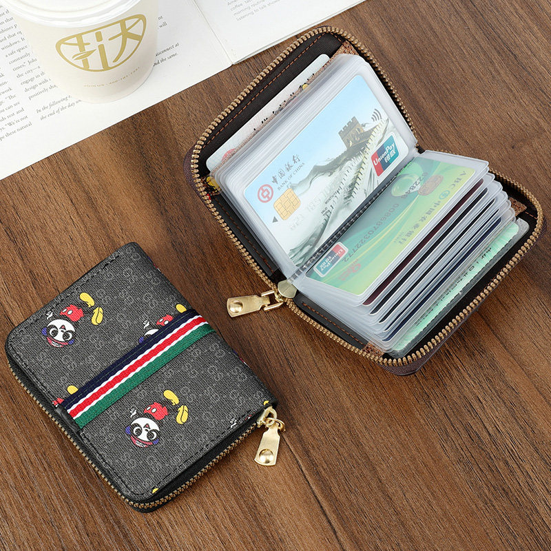 卡包男大容量多卡位风琴简约零钱包 桑索卡包