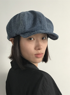 三环路复古贝雷帽英伦风女秋冬帽