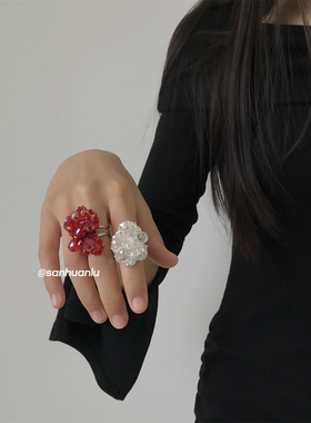 三环路开口戒指小众原创