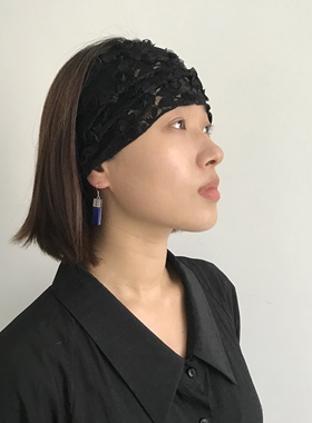 三环路花朵蕾丝发带法式优雅发饰