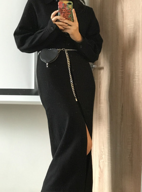 皮带pu男女百搭风链条朋克
