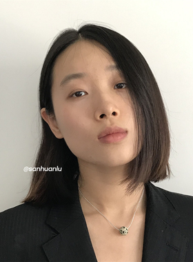 三环路单珠天然石项链