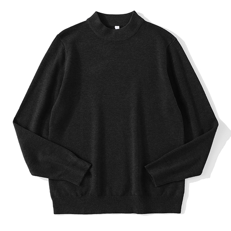 JIEYI 黑白色经典打底绵羊毛衫半高领男打底针织衫秋冬修身毛线衣,淘宝优惠券,粉丝福利购,淘宝优惠卷