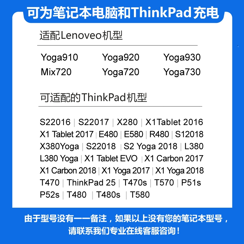 联想笔记本电脑充电器thinkpad电源适配器TYPEC充电线通用45W65W - 图0