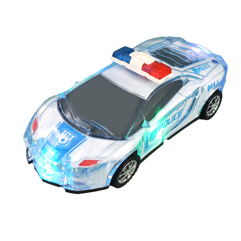 自动转弯儿童电动音乐玩具男孩警车345岁宝宝发声光电池小跑汽车 - 图3